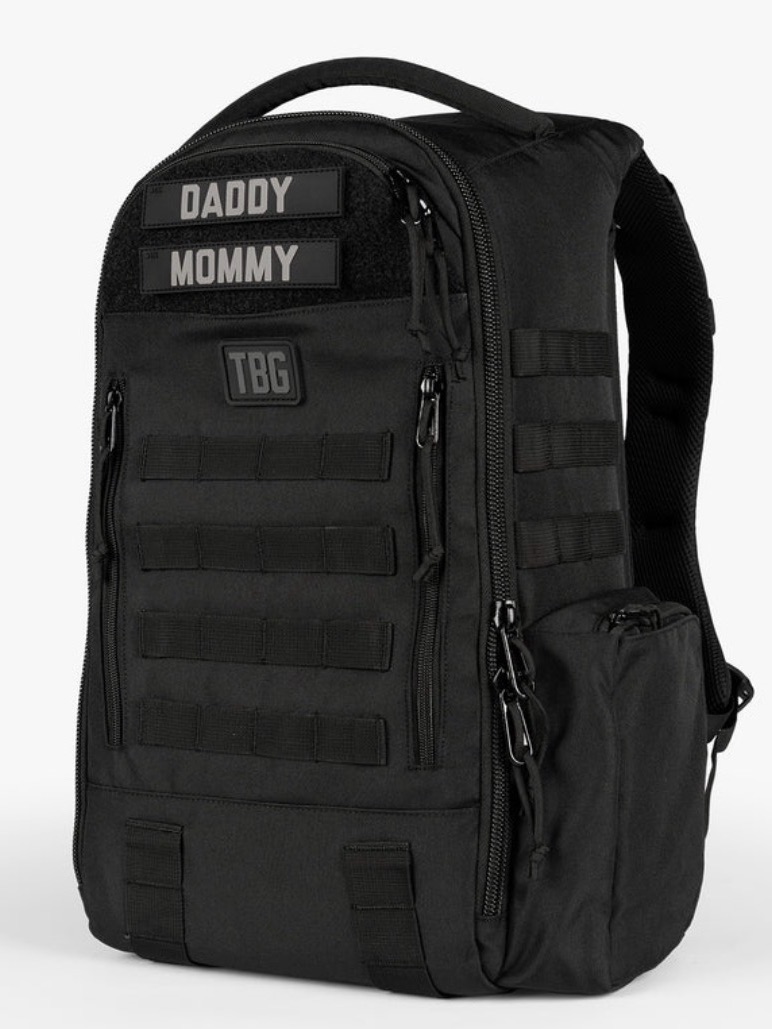 Tbg Black Tactical Backpack For Men - Rugged Everyday Carry Diaper Bag